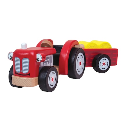 Bigjigs Tractor and Trailer Playset BJTT0502